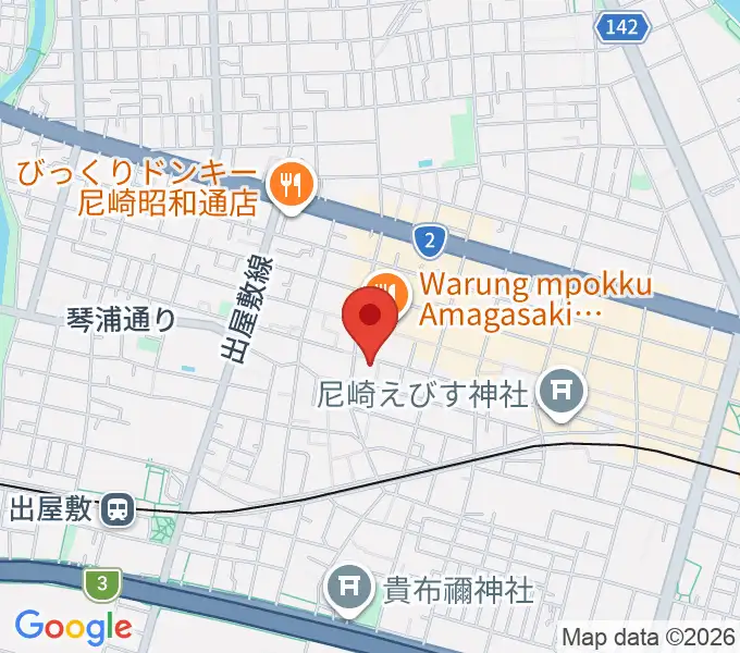 尼崎toraの地図