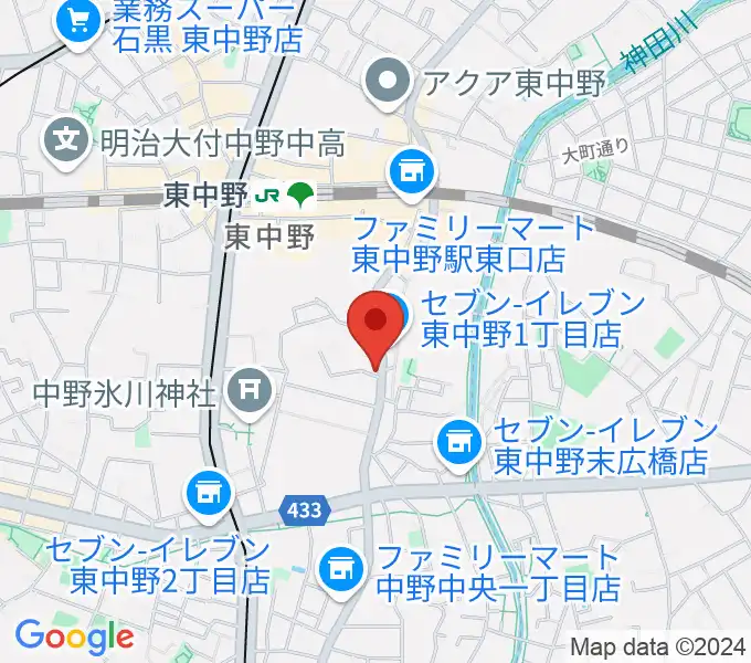 東中野オルト・スピーカーの地図