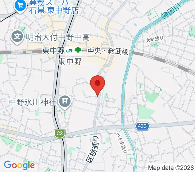 東中野オルト・スピーカーの地図