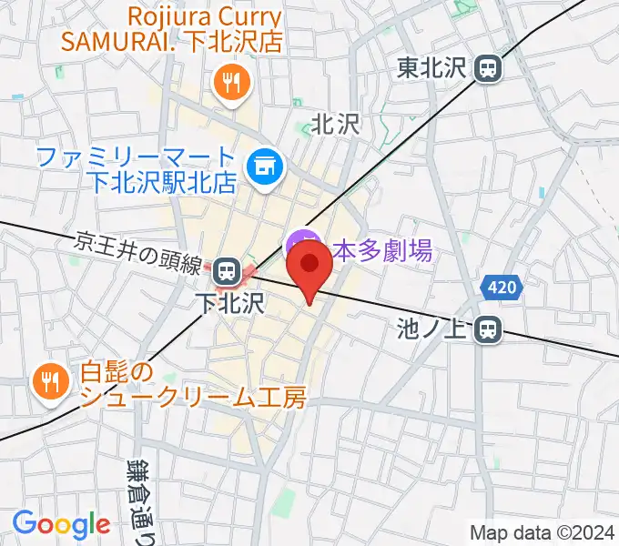 下北沢CLUB Queの地図