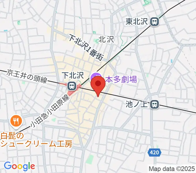 下北沢CLUB Queの地図