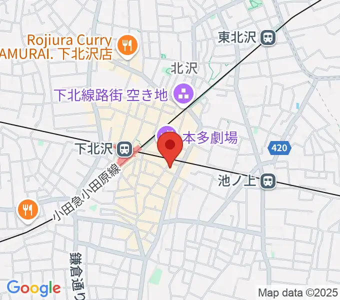 下北沢CLUB Queの地図