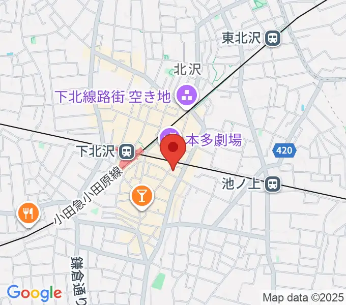 下北沢CLUB Queの地図