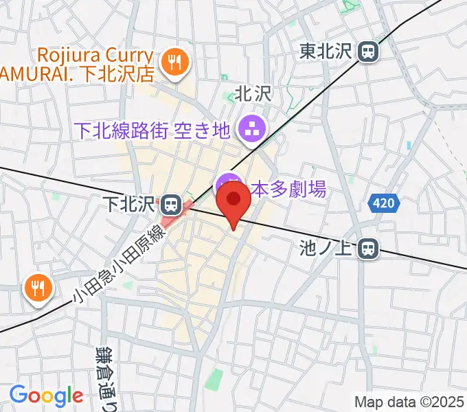 下北沢CLUB Queの地図