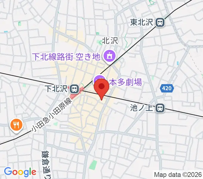 下北沢CLUB Queの地図