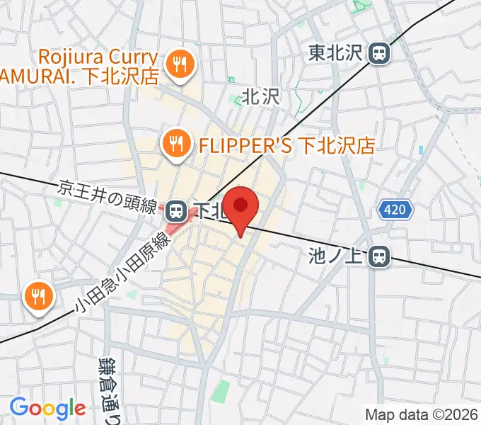 下北沢CLUB Queの地図
