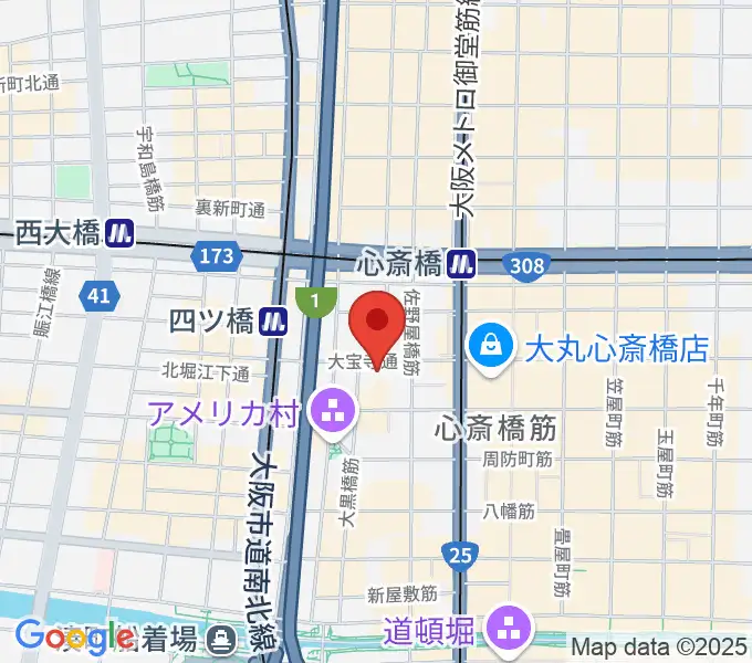 ナイトビートレコード[西心斎橋]の地図