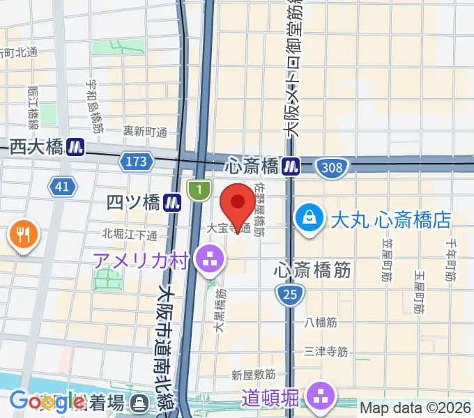 ナイトビートレコード[西心斎橋]の地図