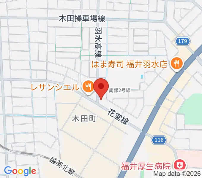 フラミンゴレコーズの地図
