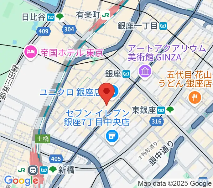 銀座タクトの地図