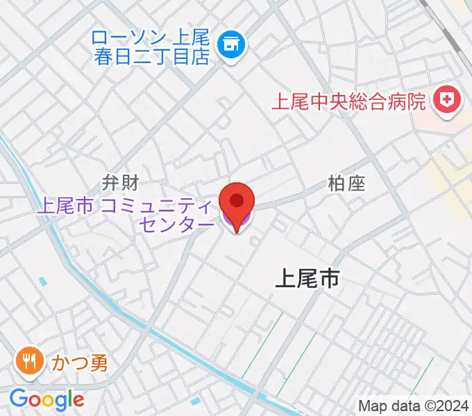 三井金属あげおコミュニティセンターの地図