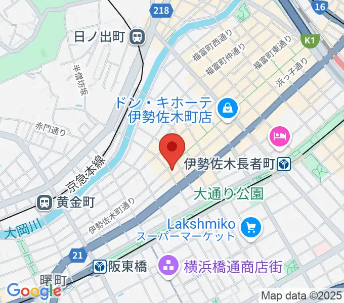 伊勢佐木町CROSS STREETの地図
