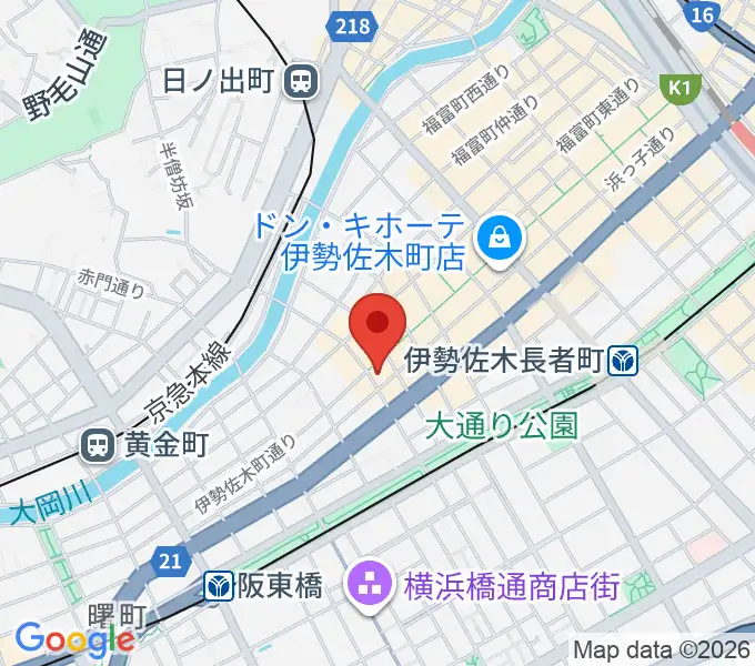 伊勢佐木町CROSS STREETの地図