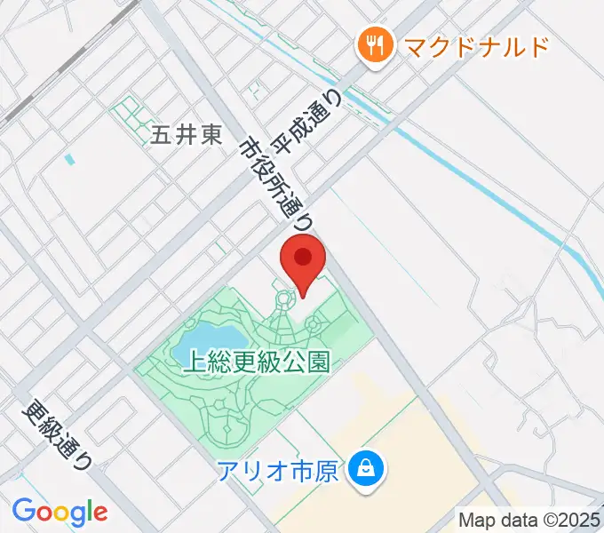 いちはら子ども未来館 weほーるの地図
