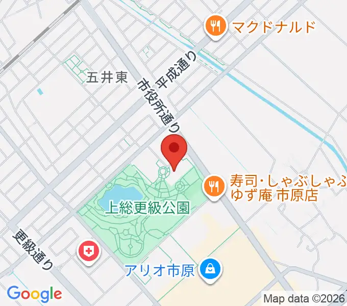 いちはら子ども未来館 weほーるの地図