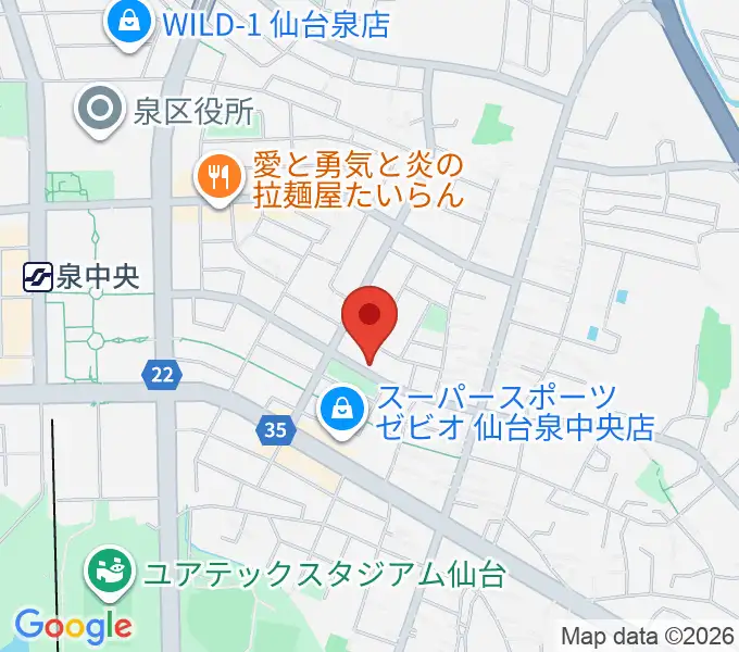 J&B泉店 ジェーアンドビーの地図