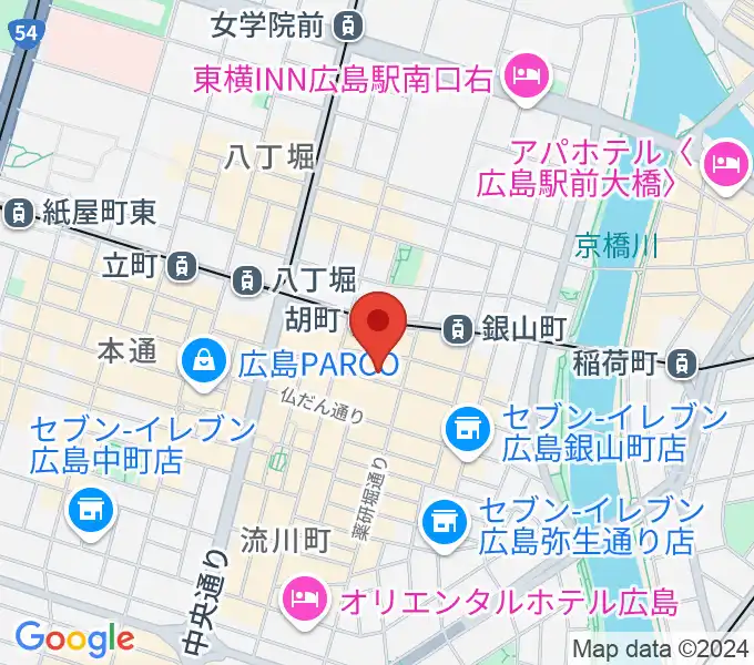 広島ミンガスの地図