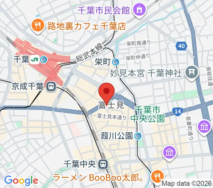 ディスクユニオン千葉店の地図