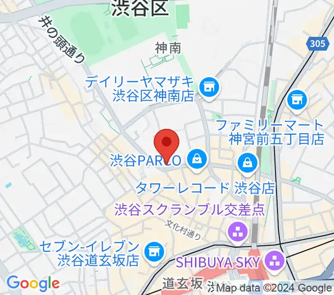 渋谷ROOTSの地図