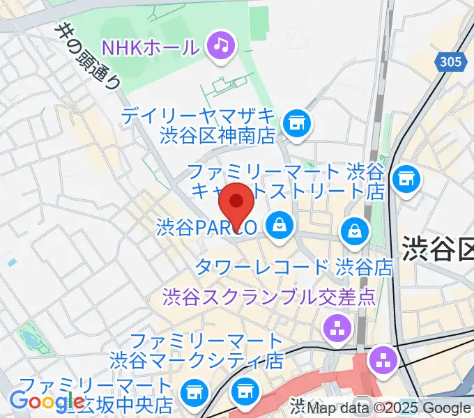 渋谷ROOTSの地図