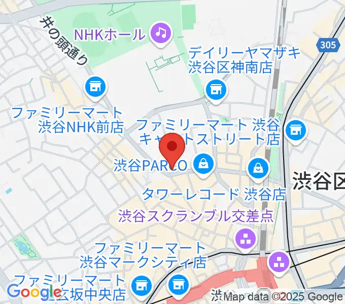 渋谷ROOTSの地図