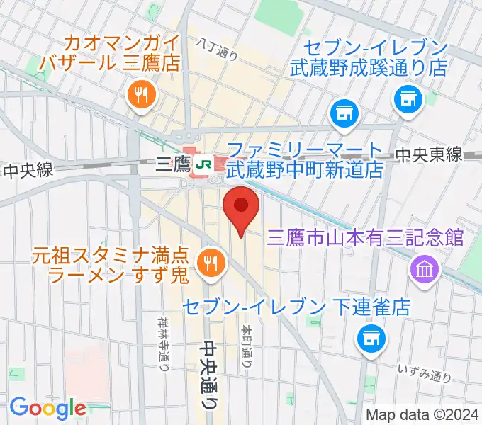 三鷹ブルームーンの地図