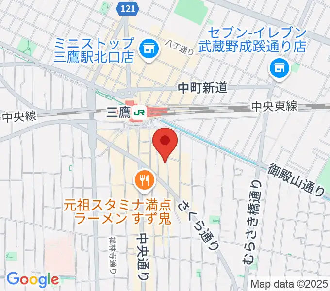 三鷹ブルームーンの地図