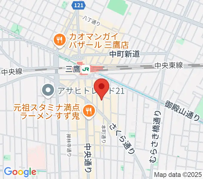 三鷹ブルームーンの地図