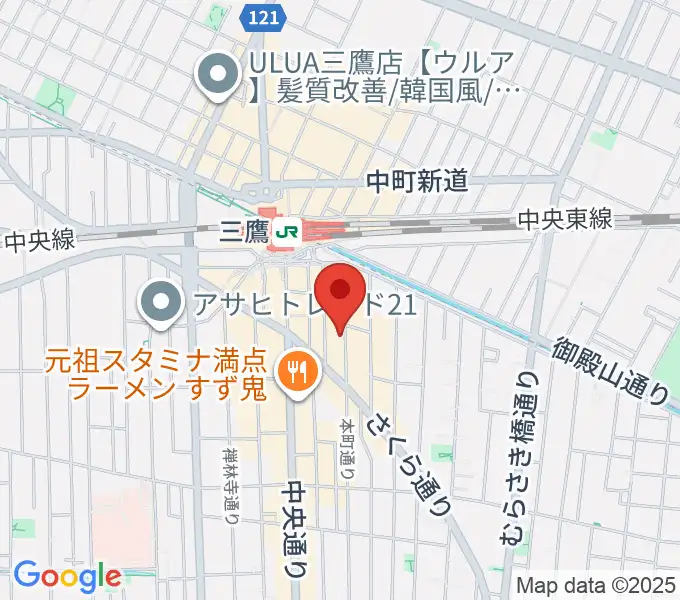 三鷹ブルームーンの地図