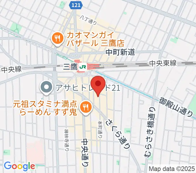 三鷹ブルームーンの地図