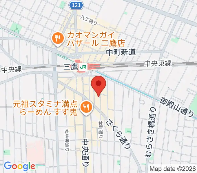 三鷹ブルームーンの地図