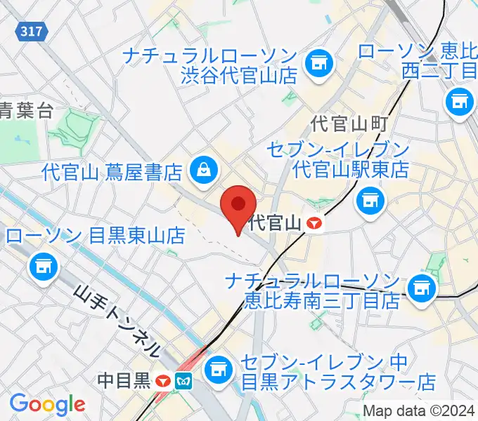 代官山ヒルサイドプラザホールの地図