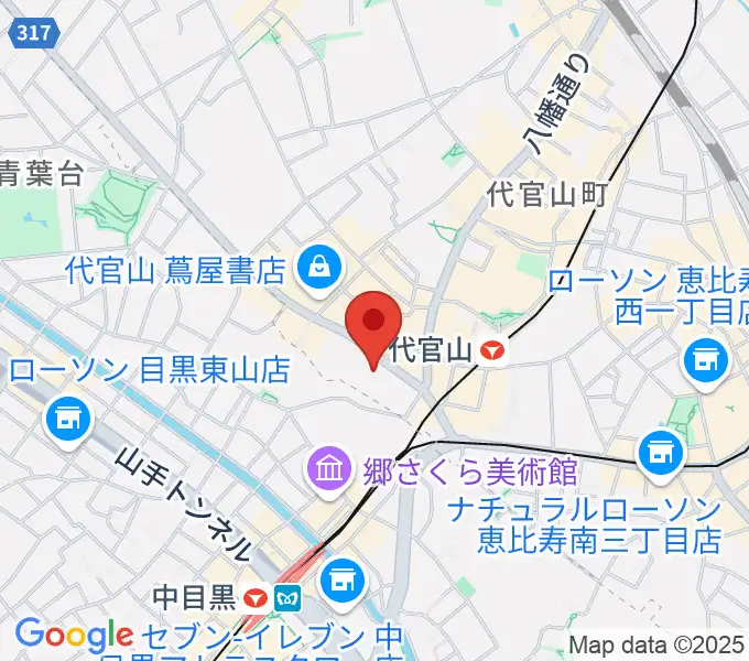 代官山ヒルサイドプラザホールの地図