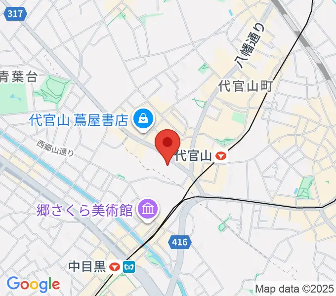 ヒルサイドプラザホールの地図
