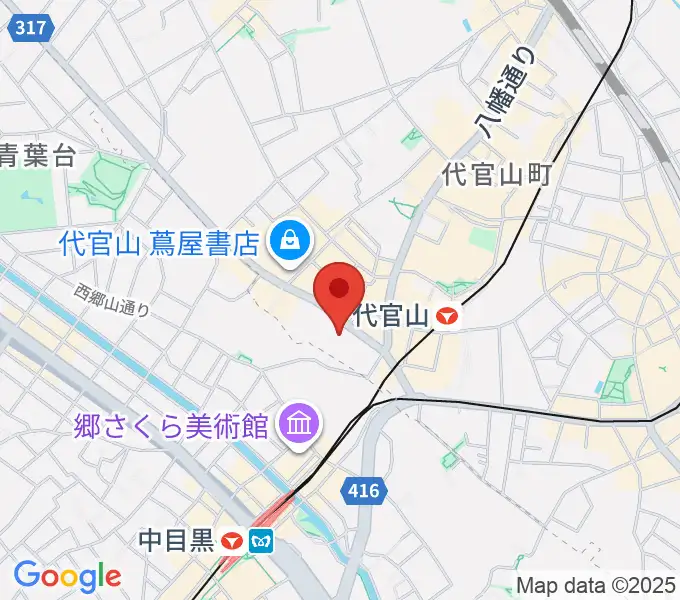 ヒルサイドプラザホールの地図
