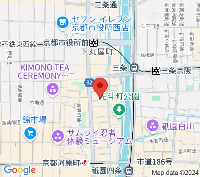 京都アメリカングラフィティーズの地図