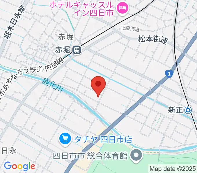 スタジオエチュード四日市店の地図