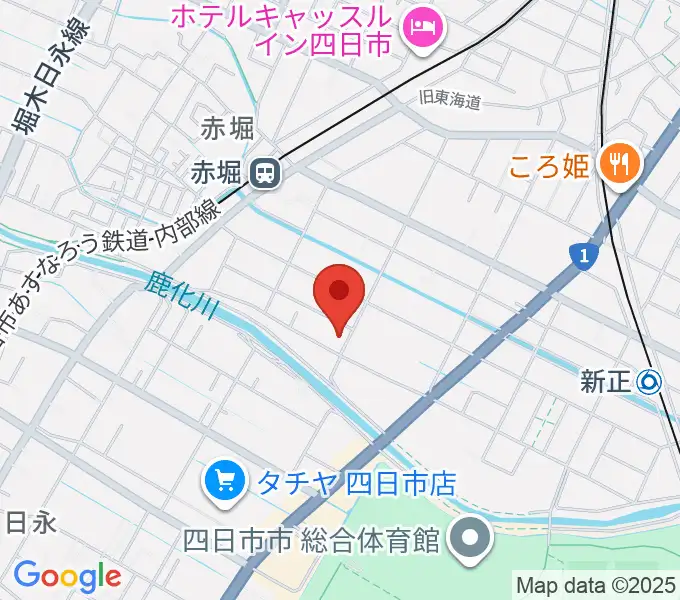 スタジオエチュード四日市店の地図