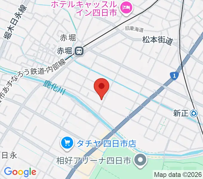 スタジオエチュード四日市店の地図