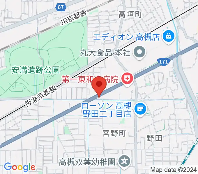 songbird スタジオの地図