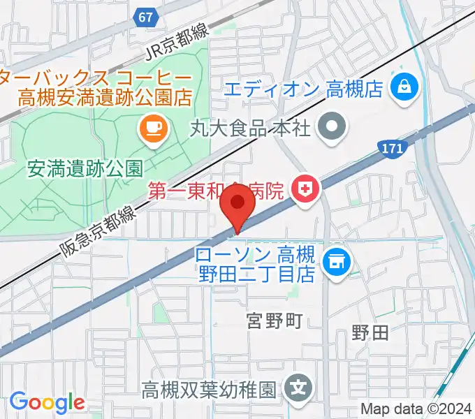 songbird スタジオの地図