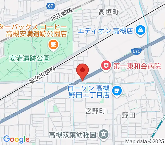 songbird スタジオの地図