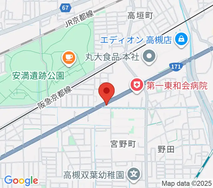 songbird スタジオの地図