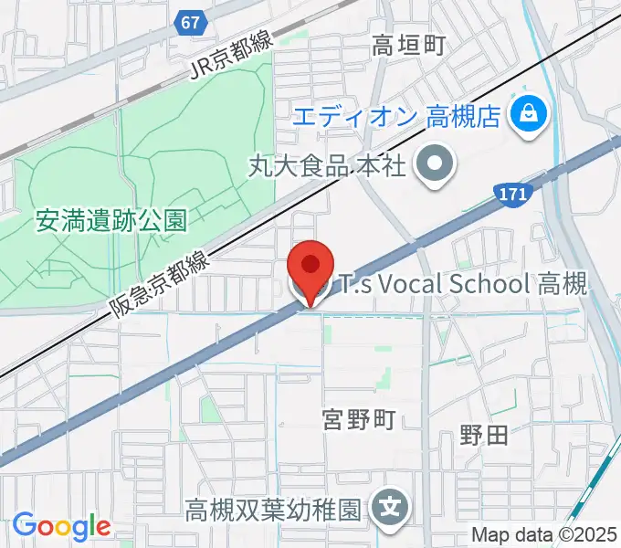 songbird スタジオの地図