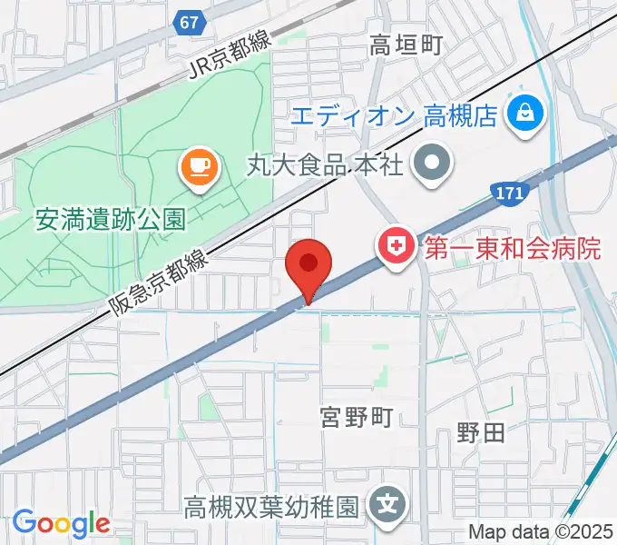 songbird スタジオの地図