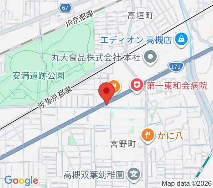 songbird スタジオの地図