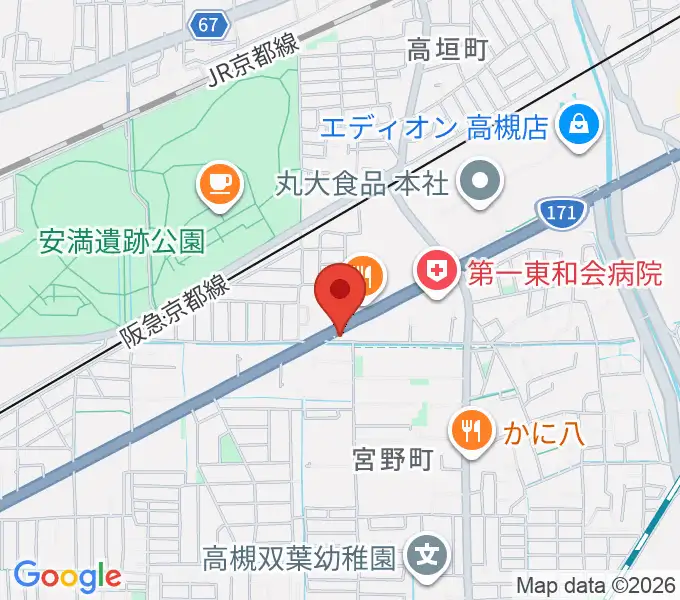 songbird スタジオの地図