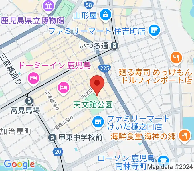 ジャズ&カフェ明日の地図の地図