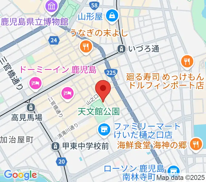 ジャズ&カフェ明日の地図の地図