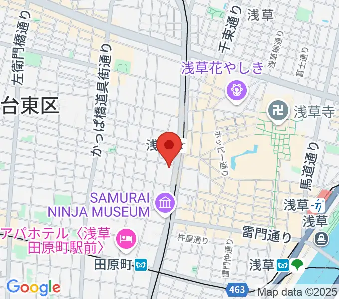 浅草ゴールデンタイガーの地図